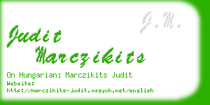 judit marczikits business card